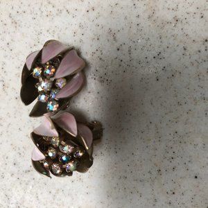 Vintage Tulip Clip Earrings
